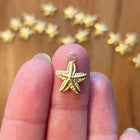 1 x Seestern-Anhänger aus Metall | in Gold | Für Makramee, Schmuck & DIY‘s