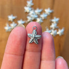 1 x Seestern-Anhänger aus Metall | in Silber | Für Makramee, Schmuck & DIY‘s
