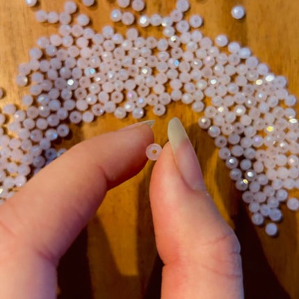 10 x Facettierte Glasperlen | in Rosa | 4 mm | Für Mikromakramee, Schmuck & DIY‘s