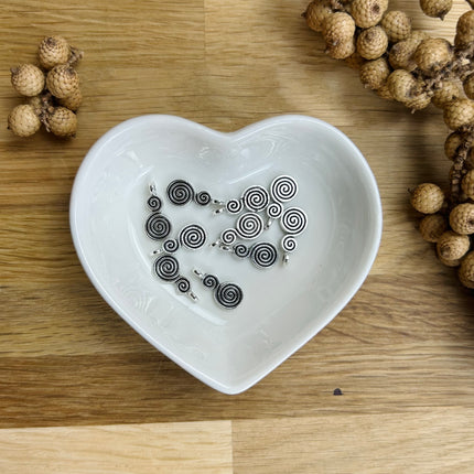 1 x Spiral Anhänger | Silber | Für Mikromakramee, Schmuck & DIY‘s