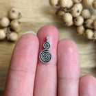 1 x Spiral Anhänger | Silber | Für Mikromakramee, Schmuck & DIY‘s