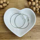 2 x Earring Blanks | in Silver | 40 mm | For Micro Macrame, Jewelry & DIYs