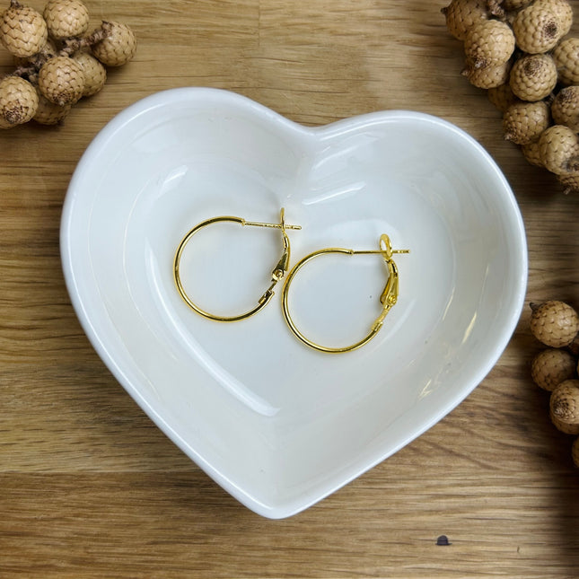 2 x Ohrring-Rohlinge | in Gold | 20 mm | Für Mikromakramee, Schmuck & DIY‘s