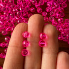 5 x Glänzende facettierte Perlen | in Pink | 6 x 4 mm | Für Mikromakramee, Schmuck & DIY‘s