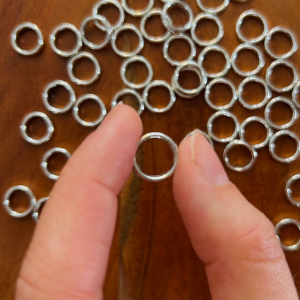1 x Ring-Verbinder | in Silber | 12 x 12 mm | Für Mikromakramee, Schmuck & DIY‘s