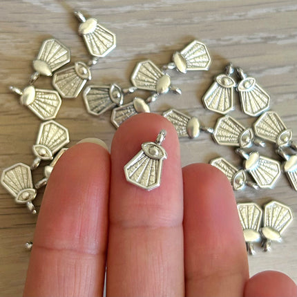 1 x Anhänger Auge Antik | Zinklegierung & 999 Silberbeschichtung | in Silber | 14 x 8 mm | Für Mikromakramee, Schmuck & DIY‘s (Kopie)