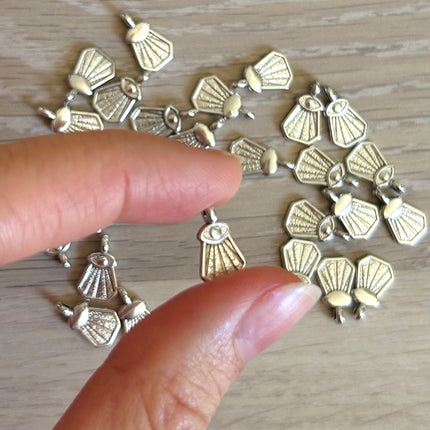 1 x Anhänger Auge Antik | Zinklegierung & 999 Silberbeschichtung | in Silber | 14 x 8 mm | Für Mikromakramee, Schmuck & DIY‘s (Kopie)