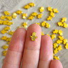 1 x Fatimahand-Perle | Zinklegierung | in Gold | 9 x 7 mm | Für Mikromakramee, Schmuck & DIY‘s