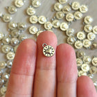 1 x Runder Anhänger mit Herz | aus Zink | in Silber | 10 x 9 mm | Für Mikromakramee, Schmuck & DIY‘s