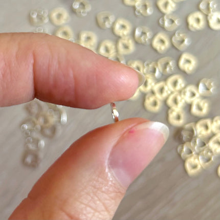 5 x Herz-Anhänger | Zinklegierung | in Silber | 7,5 x 6,5 mm | Für Mikromakramee, Schmuck & DIY‘s