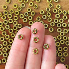 5 x Runde Perle | aus Zink | in Altgold | 5 x 5 mm | Für Mikromakramee, Schmuck & DIY‘s