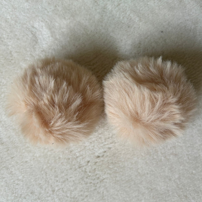 1 x Pompoms| in Sand | 7,5 x 7,5 mm | Fundgrube