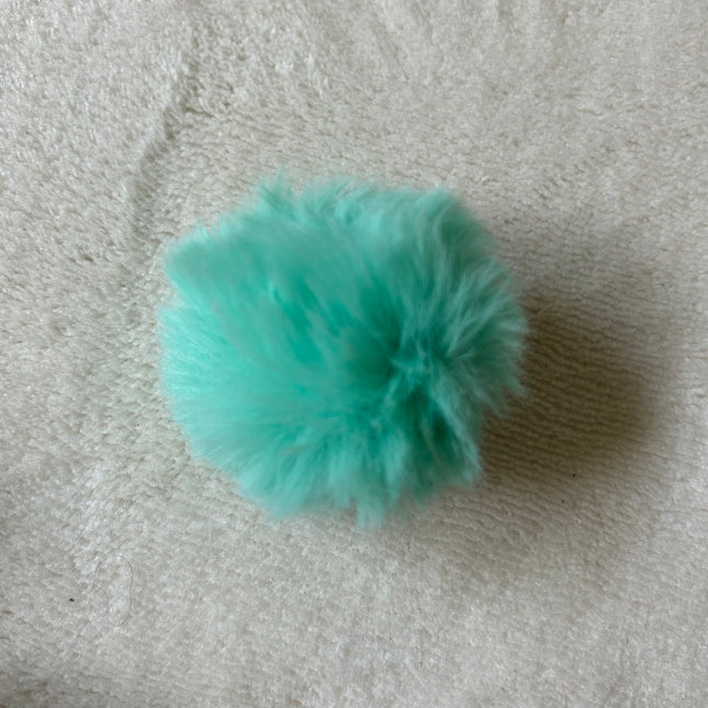 1 x Pompom | in Türkis | 7,5 x 7,5 mm | Fundgrube