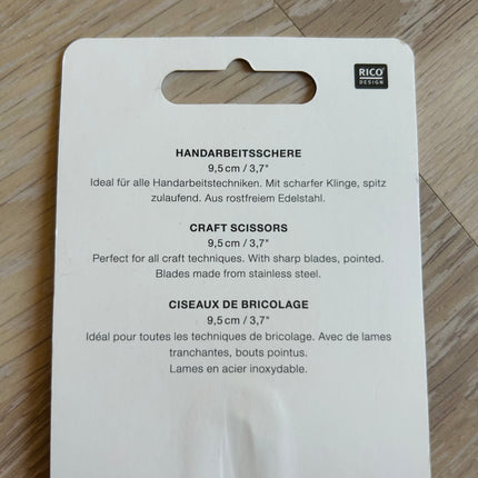 1 x Handarbeitsschere | in Gold | 9,5 x 4,8 cm | Für Makramee, Schmuck & DIY‘s