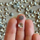 2 x Perlenkappe | in Silber | 8 x 8 mm | Für Mikromakramee, Schmuck & DIY‘s
