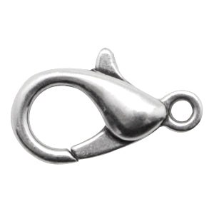 1 x Silver Carabiner Clasp - 6 x 12 mm - (Nickel-free) - DIY Jewelry
