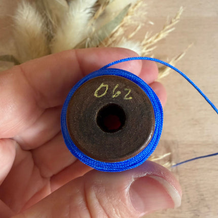 1 x 10 m Royal Blue (062) | Unwaxed Polyester Cord 1 mm for Micro Macrame | Jewelry Making DIY
