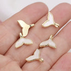 1 x Meerjung- Flosse | in Gold-Zinklegierung | Für Mikromakramee, Schmuck & DIY‘s