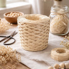 1 x Beiges Papiergarn zum Häkeln & Flechten | stabil, formfest & natürlich