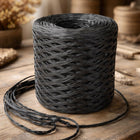1 x Schwarzes Papiergarn zum Häkeln & Flechten | stabil, formfest & natürlich