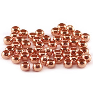 10 x Quetschperle aus Metall | in Rosegold | 3 mm | Für Mikromakramee, Schmuck & DIY‘s