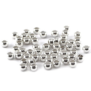10 x Quetschperle aus Metall | in Silber | 3 mm | Für Mikromakramee, Schmuck & DIY‘s