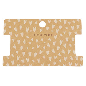 5 x Schmuckkarte "FOR YOU" mit Herzen für deine DIY Schmuck Kreationen