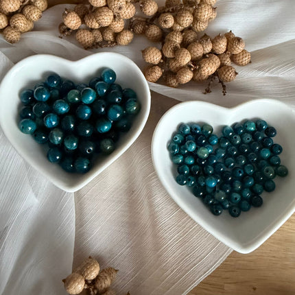 10 x 6 mm Tigerauge blau - kraftvolle Perlen | Für Mikromakramee, Schmuck & DIY‘s