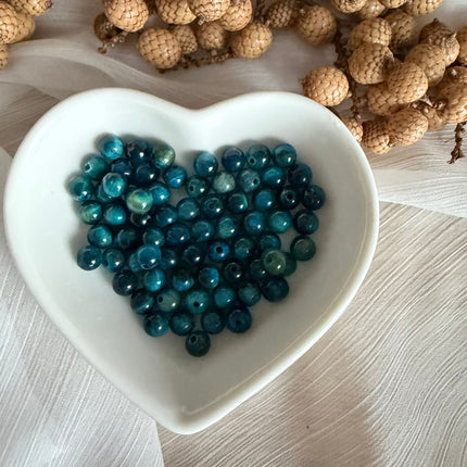 10 x 6 mm Tigerauge blau - kraftvolle Perlen | Für Mikromakramee, Schmuck & DIY‘s