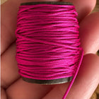 1 x 10 m Fuchsia (052) | Ungewachstes Polyestergarn 1 mm für Mikro Makramee | Schmuckherstellung DIY