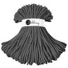 Bobbiny Cotton Candy Garn Bobbiny Jumbo Kordel 9 mm x 100 m - Charcoal