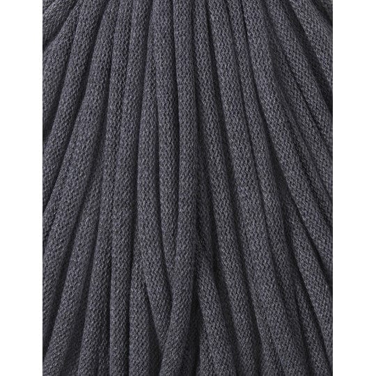 Bobbiny Cotton Candy Garn Bobbiny Jumbo Kordel 9 mm x 100 m - Charcoal