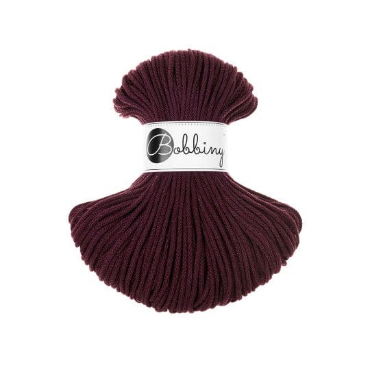 Bobbiny Cotton Candy Garn Bobbiny Kordel Junior Burgundy 3 mm x 100 m