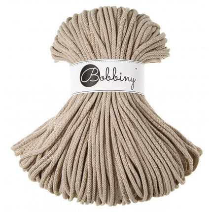 Bobbiny Cotton Candy Garn Bobbiny Premium Kordel Beige 5 mm x 100 m