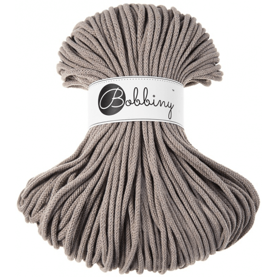 Bobbiny Cotton Candy Garn Bobbiny Premium Kordel Coffee 5 mm x 100 m