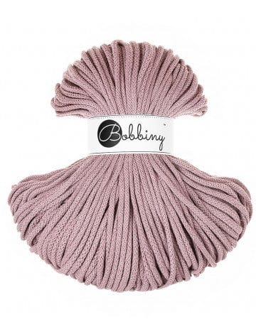 Bobbiny Cotton Candy Garn Bobbiny Premium Kordel Mauve 5 mm x 100 m