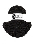 Bobbiny Cotton Candy Garn Golden Black Bobbiny Kordel Junior  3 mm x 100 m