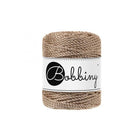 Champagne Metallic Bobbiny Makramee Garn  3 mm x 50 m