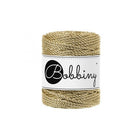 Metallic Gold Bobbiny Makramee Garn  3 mm x 50 m