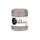 Platinum Metallic Bobbiny Makramee Garn  3 mm x 50 m