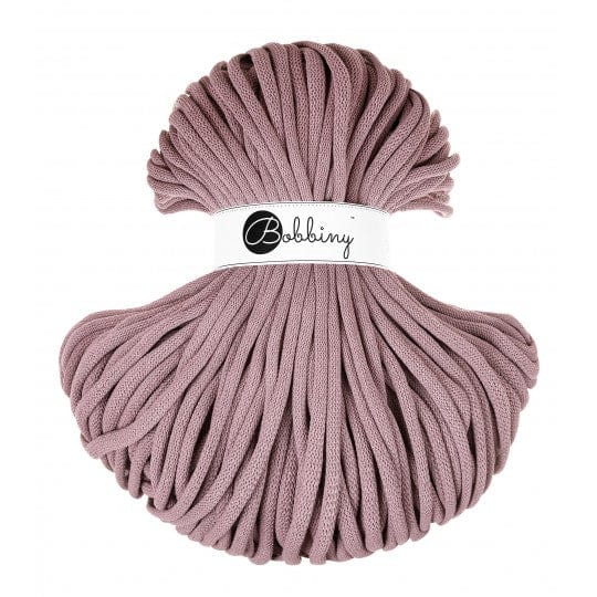 Bobbiny Makramee Garn Bobbiny Jumbo Kordel 9 mm x 100 m - Mauve