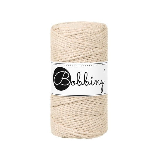 Bobbiny Makramee Garn Warm Beige Bobbiny Makramee Kordel 3 mm x 100 m