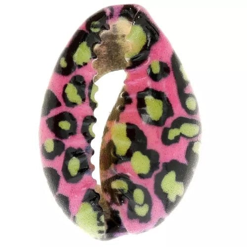 brightstars 2 x  Hellgrün Leopardenmuster - Candy Pink - Schwarz Kauri Muschel- - Armbänder