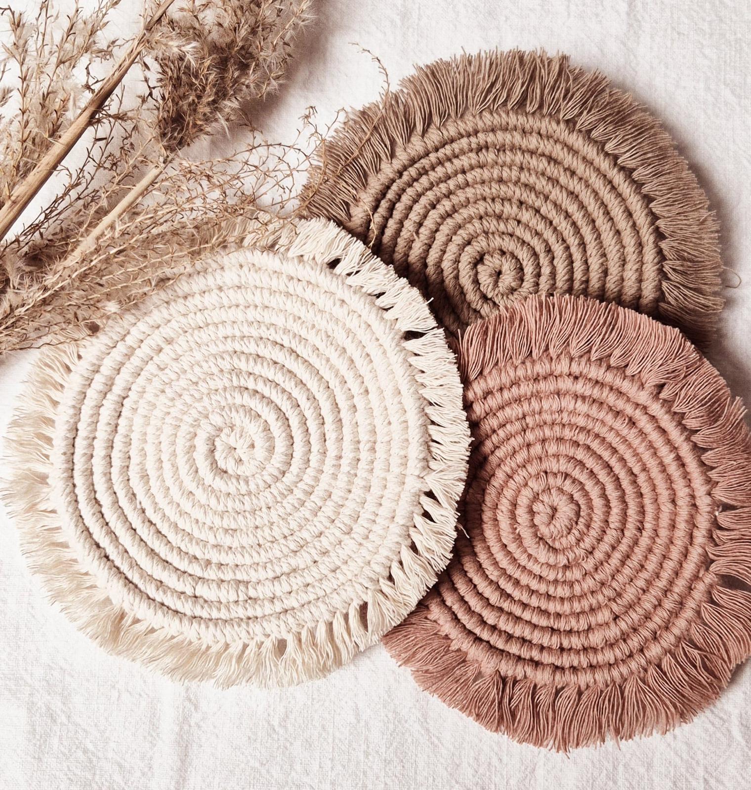 Untersetzer PDF Anleitung Makramee DIY Deutsch brightstars