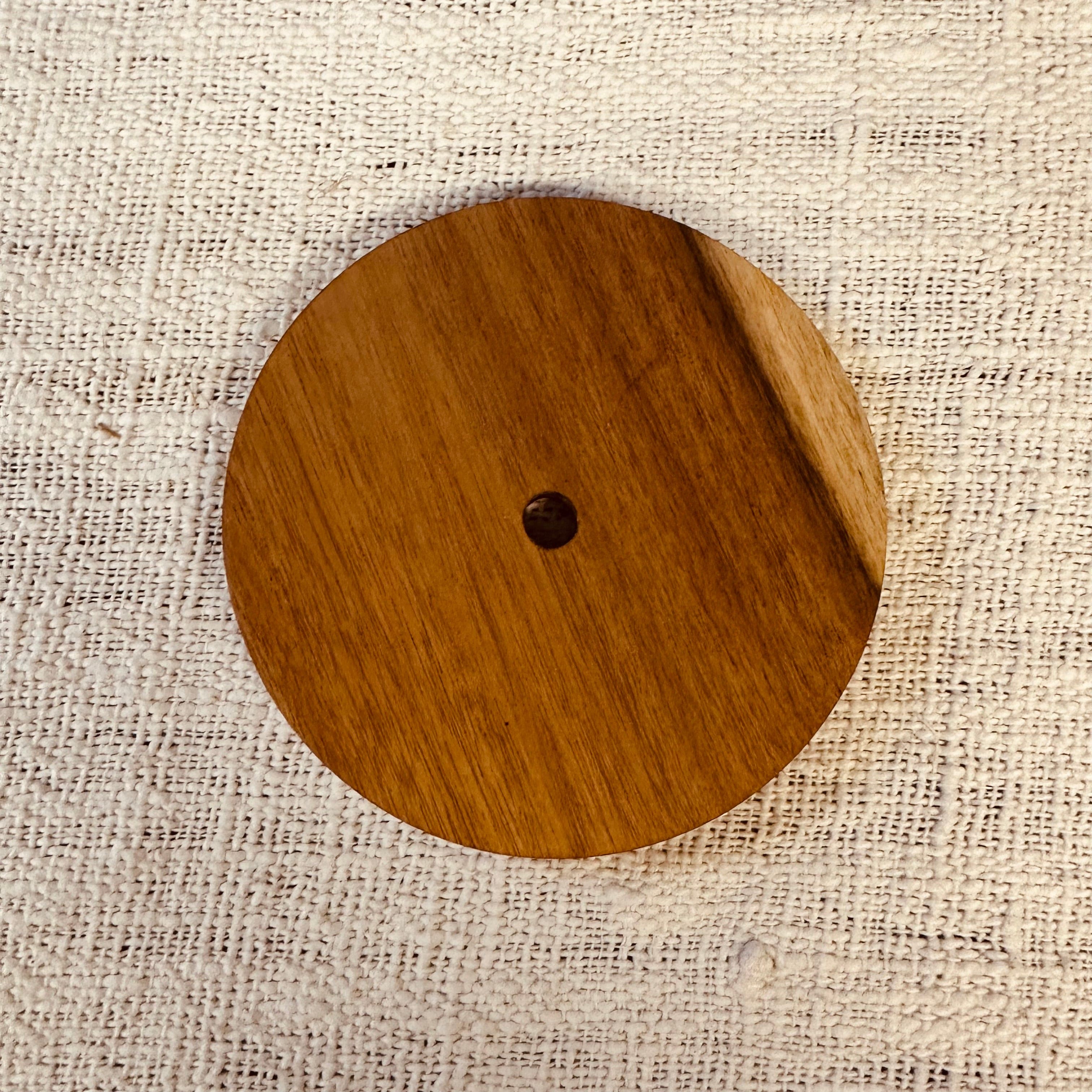 brightstars Aufbewahrung Akazie (dunkel) / 22 cm Holzdeckel für Körbe - Makramee-, Strick- und Häkelkörbe in vier Größen