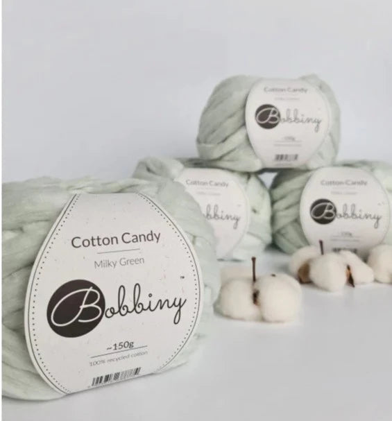 brightstars Dekorationswerkzeuge für Kunstarbeiten Bobbiny Cotton Candy Milky Green 150g