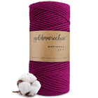 Macrame yarn I twisted several times I 3 mm x 100 m I berry