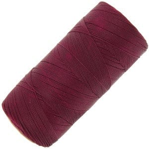 brightstars Gewachstes Polyestergarn 060 - Burgund / 10 m Linhasita® gewachstes Polyestergarn, 1 mm für Schmuck - Farbe Burgund Rot (060)