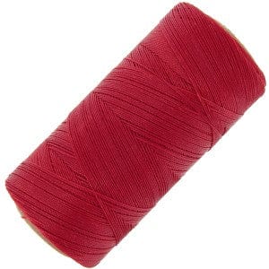 brightstars Gewachstes Polyestergarn Rot (223) - Linhasita® gewachstes Polyestergarn, 1 mm für Schmuck