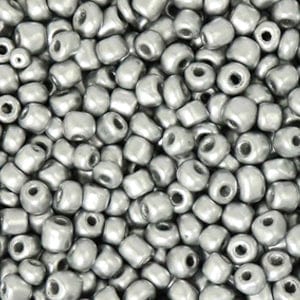 brightstars Glasperlen Rocailles 3 mm Metallic Silber DIY Schmuckherstellung (100 Stück)